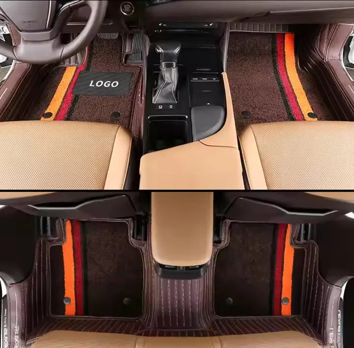 دواسات أرضية السيارة من الجلد 5D . 5D Leather Car Floor Mats
