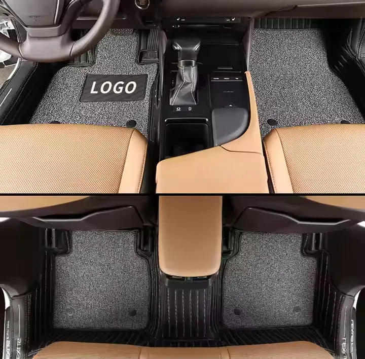 دواسات أرضية السيارة من الجلد 5D . 5D Leather Car Floor Mats