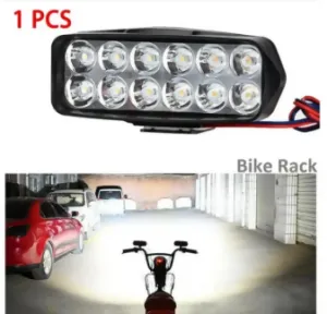 18W Motorcycle 12 LED External Lights Headlight Spot Fog Lamp