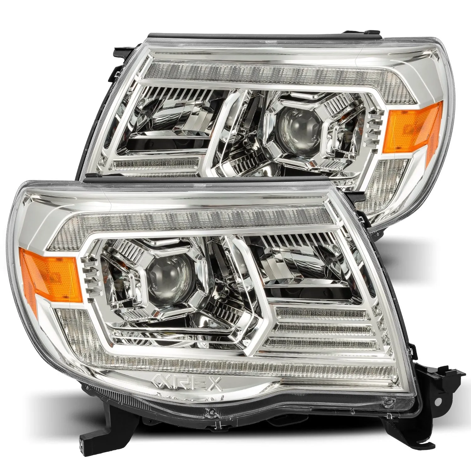2005-2011 Toyota Tacoma LUXX-Series LED Projector Headlights Chrome Alpha-Rex 880740