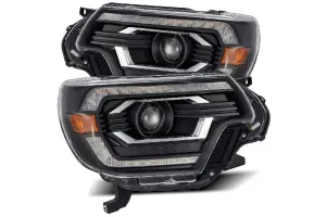 2012-15 Toyota Tacoma AlphaRex Nova Series LED Projector Headlights - Alpha Black
