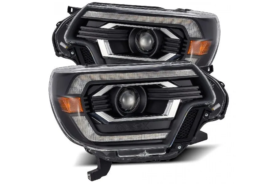 2012-15 Toyota Tacoma AlphaRex Nova Series LED Projector Headlights - Alpha Black