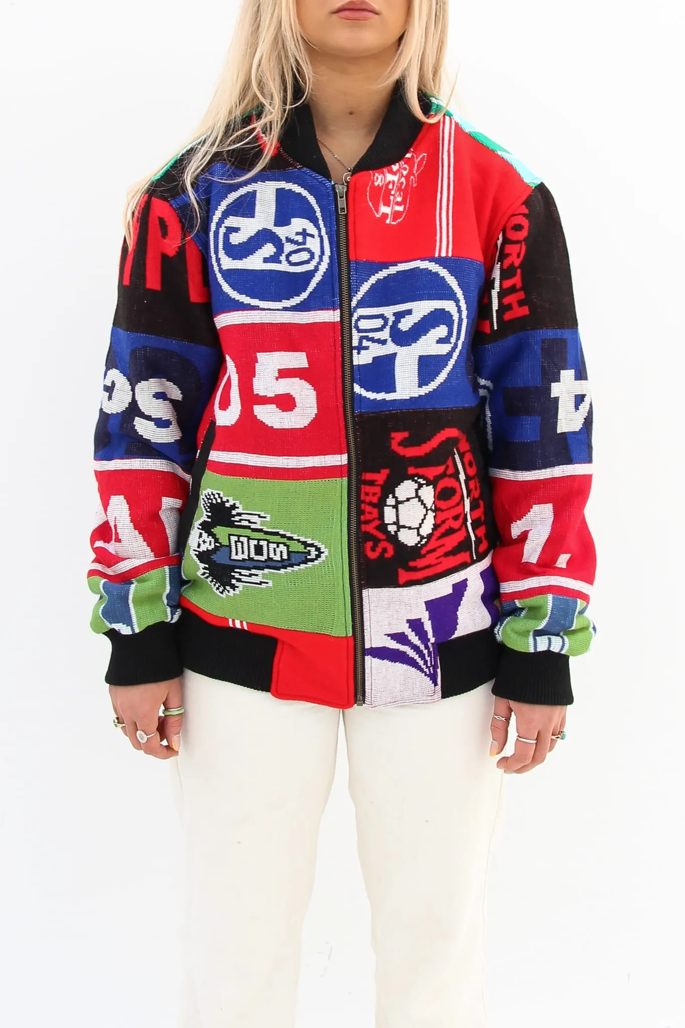 AM Re-Worked Football Scarf Jacket #52