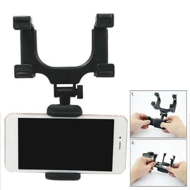 Car Rear View Mirror Phone Holder