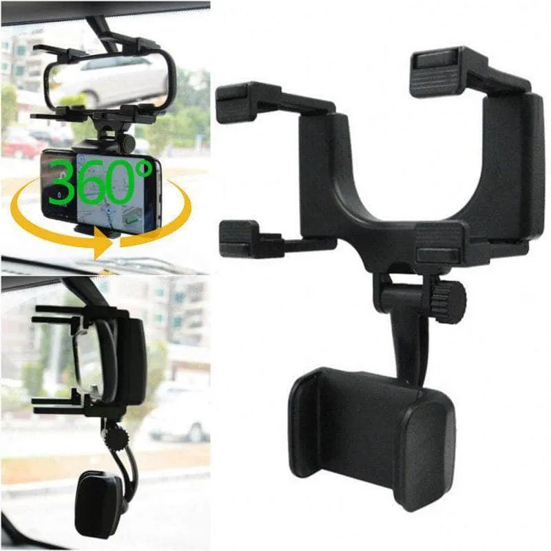 Car Rear View Mirror Phone Holder