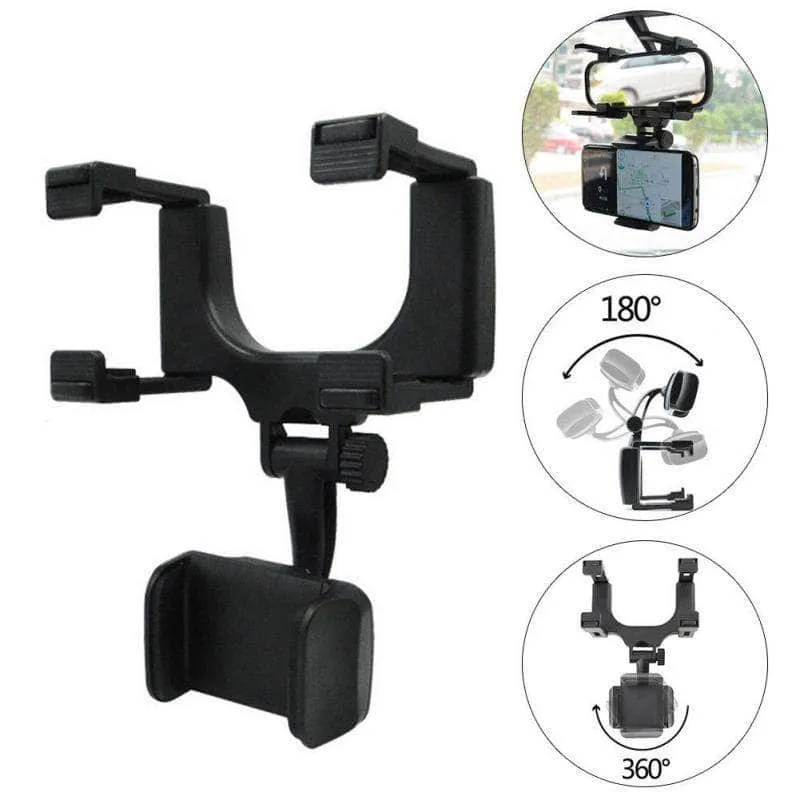 Car Rear View Mirror Phone Holder