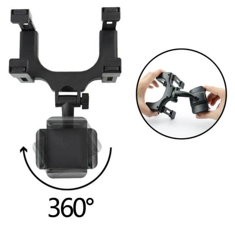 Car Rear View Mirror Phone Holder
