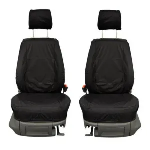 Fiat Doblo Fully Tailored Waterproof Front Single Set Seat Covers 2000 - 2009 Heavy Duty Right Hand Drive Black