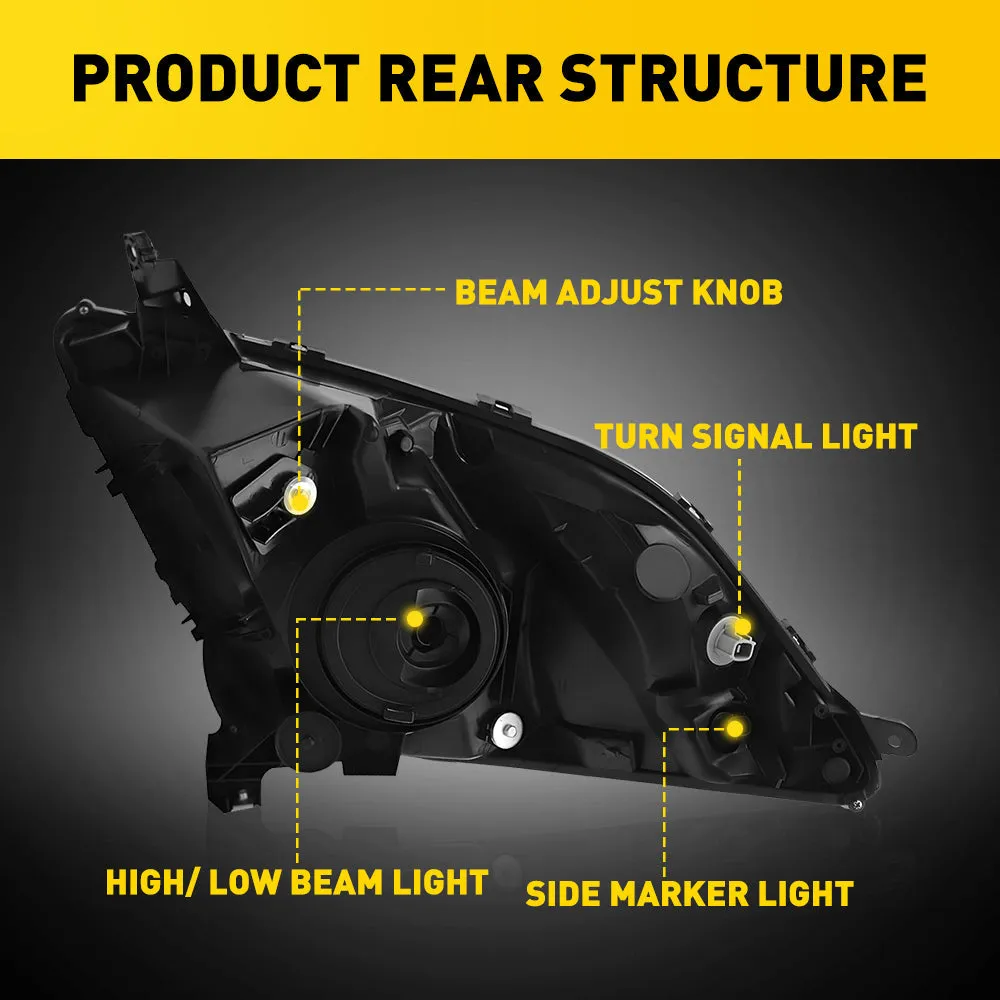 Headlight Assembly For 2006-2009 Toyota Prius with Factory Halogen Headlights Models Only