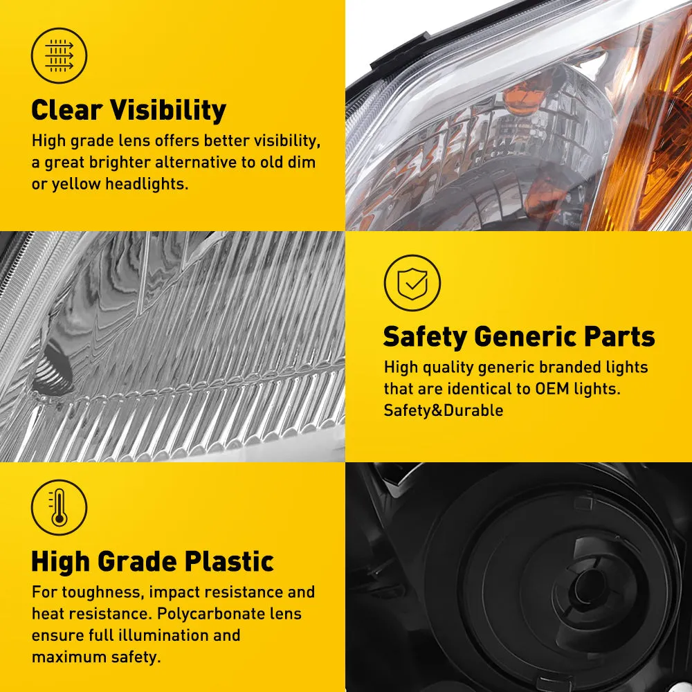 Headlight Assembly For 2006-2009 Toyota Prius with Factory Halogen Headlights Models Only