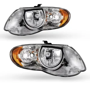 Headlights Assembly For 2005-2007 Chrysler Town & Country Van 4-Door With Long Wheel Base Models