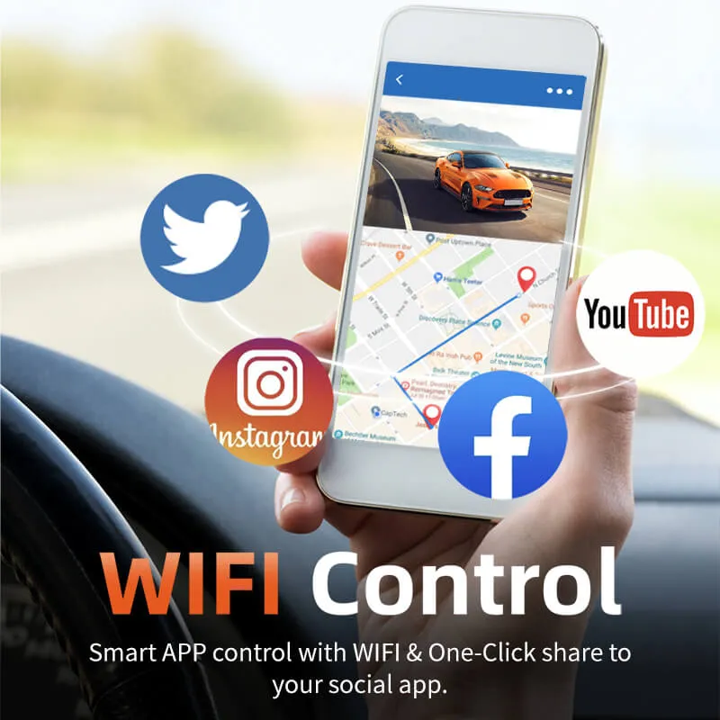 i07 | 3 Channel 2.5K 1080P 1080P Dashboard Recorder Built-in GPS WiFi