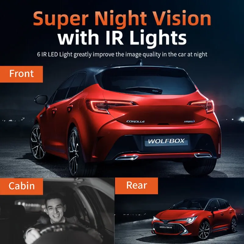 i07 | 3 Channel 2.5K 1080P 1080P Dashboard Recorder Built-in GPS WiFi