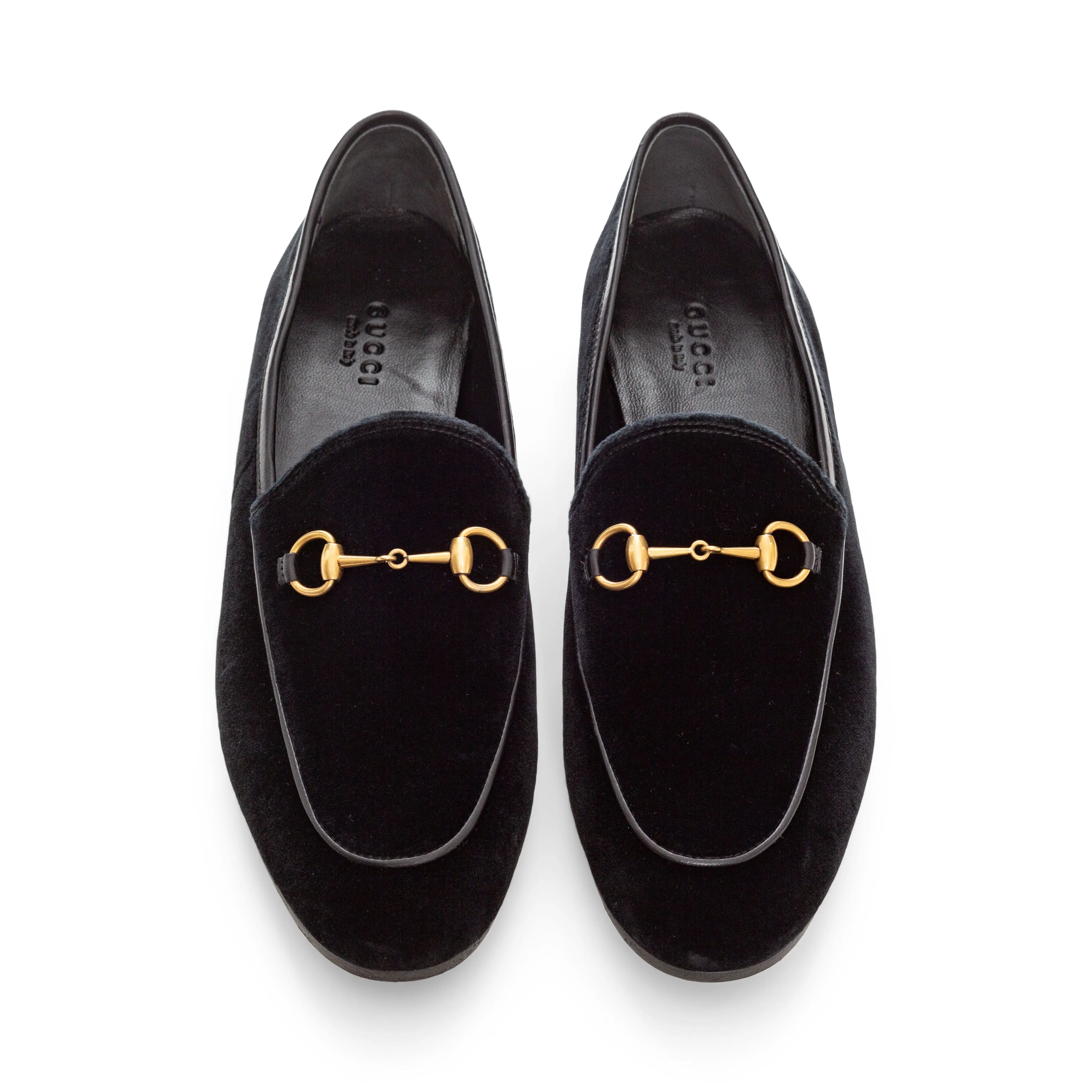 Jordaan Black Velvet Horsebit Loafers 40