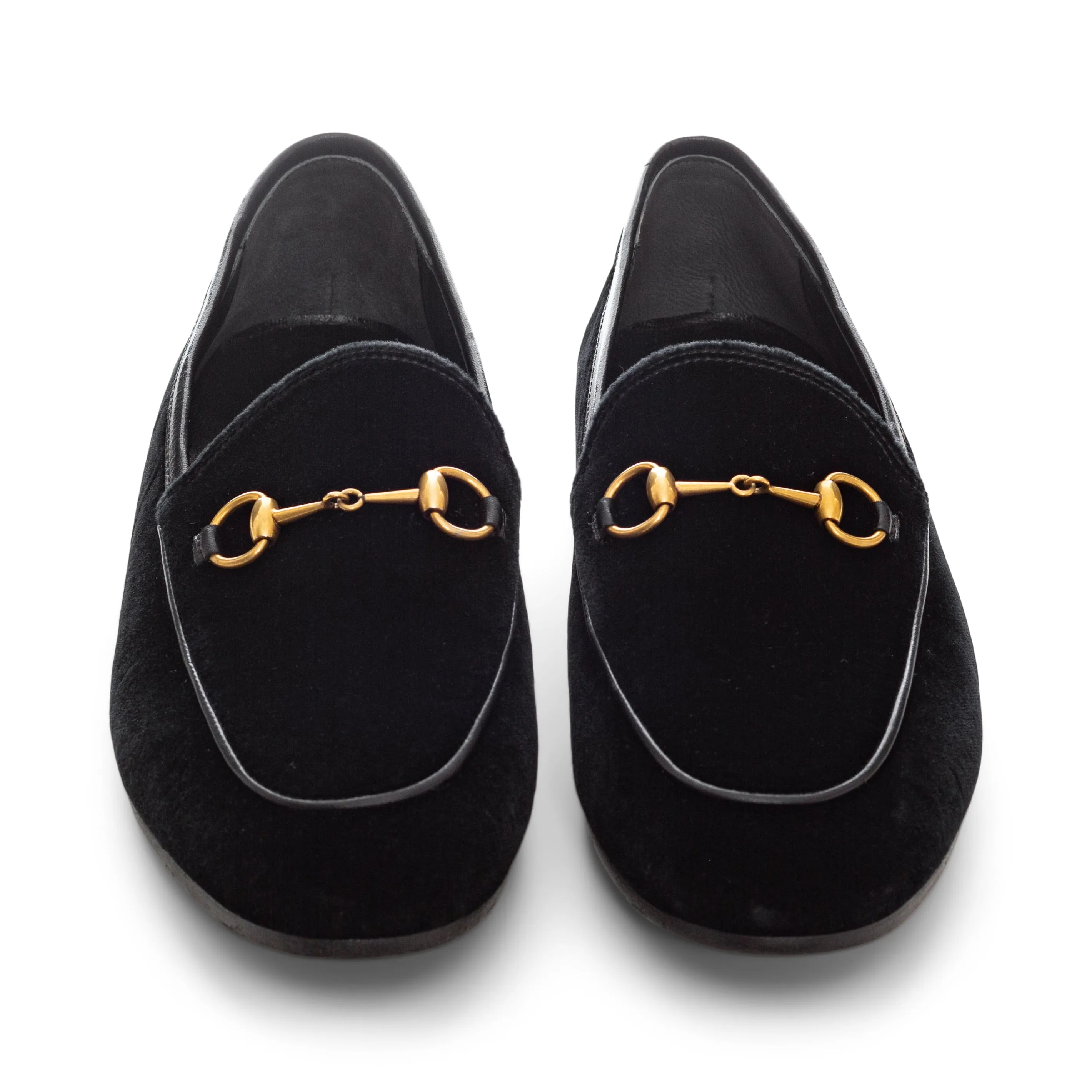 Jordaan Black Velvet Horsebit Loafers 40