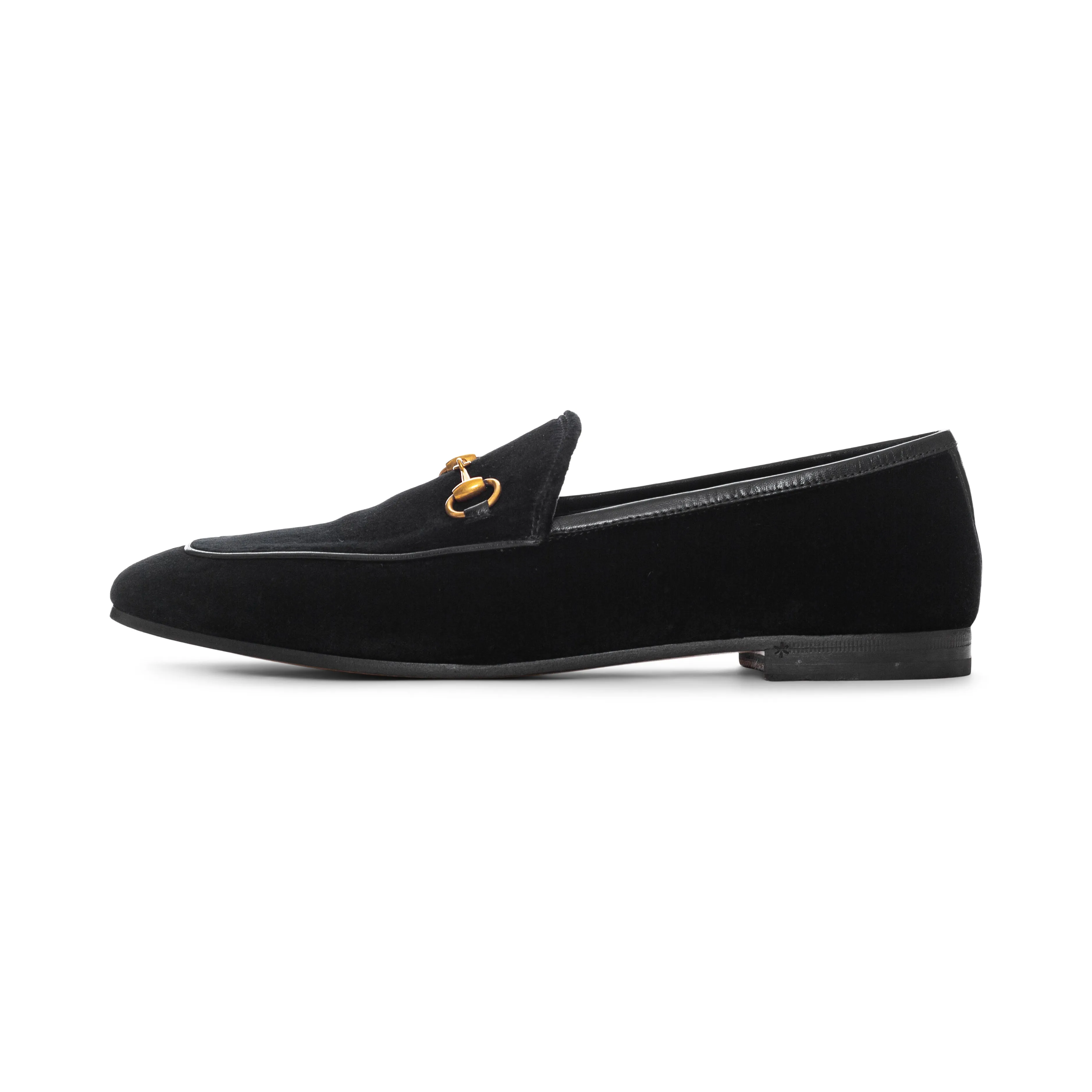 Jordaan Black Velvet Horsebit Loafers 40