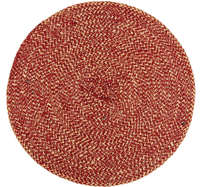 Jute Placemats Set of 4 - Guardsman Red/Natural in
