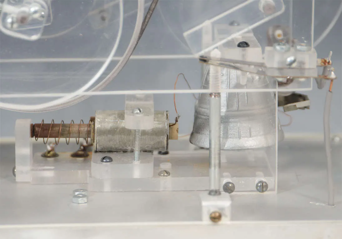 Machine Age Modernist Lucite Kinetic Sculpture with Moving Gears