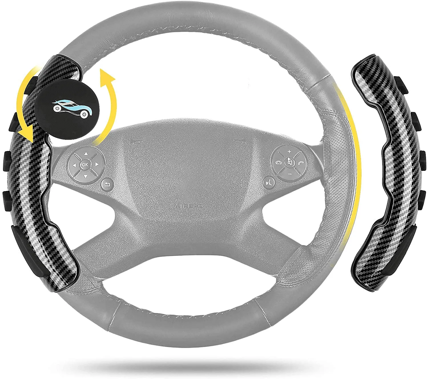 Universal Anti-Slip Car Steering Wheel Booster Cover